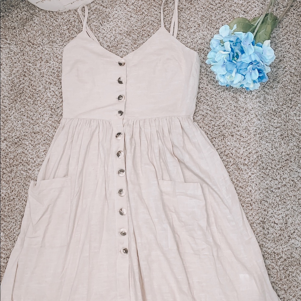 Creme Midi Dress